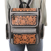 OHG192 Backpack Hand TooledGenuine western Leather women bag