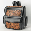 OHG192 Backpack Hand TooledGenuine western Leather women bag