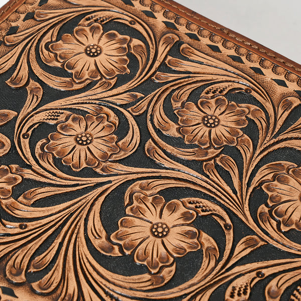 ADBGA573 Tooled Leather Jewelry Case Genuine Western Cowgirl Organizer