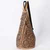 ADBGZ869 Tan Hand-Tooled Leather Sling Backpack Western Crossbody Daypack | American Darling