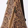 ADBGZ869 Tan Hand-Tooled Leather Sling Backpack Western Crossbody Daypack | American Darling
