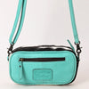 ADBG1528 American Darling Western Hair-on Cowhide Small Crossbody Bag with Hand-Tooled Floral Accents