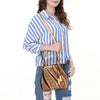 ADBGA589 American Darling Hand Tooled Floral Carved Genuine Leather Bucket Bag