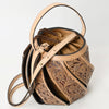 ADBGA589 American Darling Hand Tooled Floral Carved Genuine Leather Bucket Bag