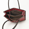 ADBGM301 Classic Western Leather Tote - Structured Caramel-Trimmed Handbag with Braided Edge