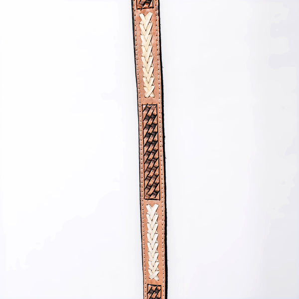 ADHTBR104 Hand tooled Genuine American Leather Hatband Unisex