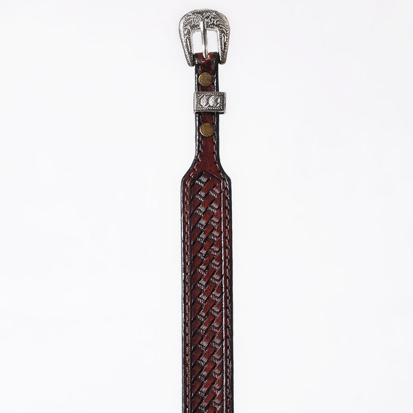 ADHTBR107 Hand tooled Genuine American Leather Hatband Unisex