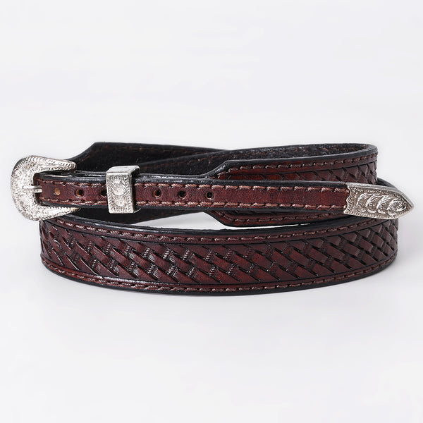 ADHTBR107 Hand tooled Genuine American Leather Hatband Unisex