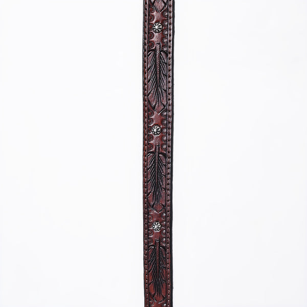 ADHTBR109 Hand tooled Genuine American Leather Hatband Unisex