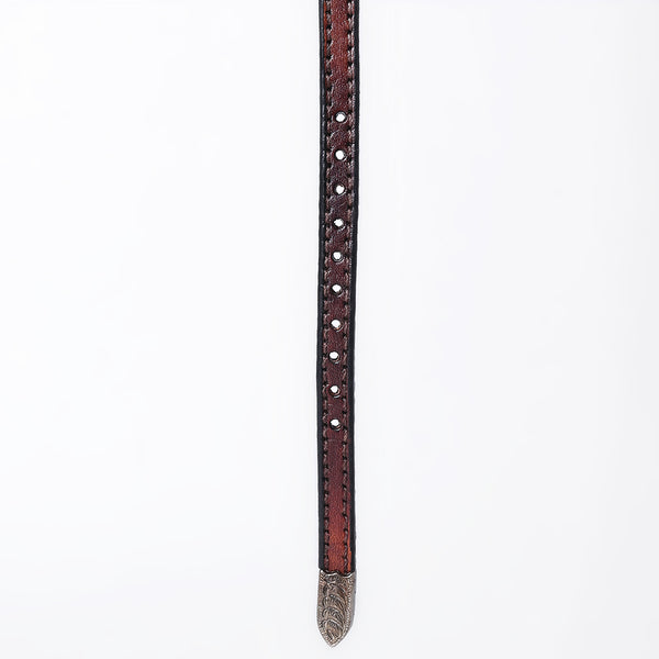 ADHTBR109 Hand tooled Genuine American Leather Hatband Unisex