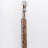 ADHTBR110 Floral Hand Tooled Natural Leather Western Hatband with Engraved Silver Buckle