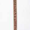 ADHTBR112 Natural Tooled Leather Western Hatband with Floral Design & Silver Buckle Set