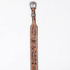 ADHTBR112 Natural Tooled Leather Western Hatband with Floral Design & Silver Buckle Set