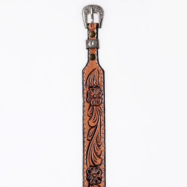 ADHTBR114 Hand tooled Genuine American Leather Hatband Unisex