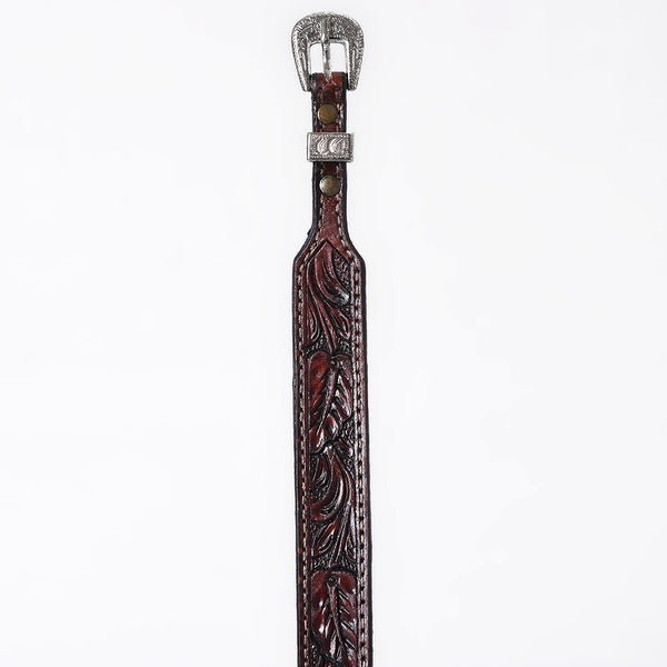 ADHTBR117 Hand tooled Genuine American Leather Hatband Unisex