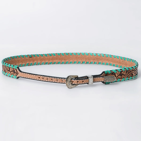 ADHTBR118 Hand tooled Genuine American Leather Hatband Unisex