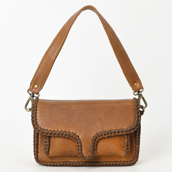 ADBGM405B Mini Leather Shoulder Bag with Braided Trim - American Darling