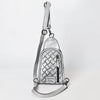 ADBG1542 American Darling Western Leather Sling Bag with Hand-Tooled Floral Design Genuine Vegetable-Tanned Leather