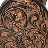 ADBG1542 American Darling Western Leather Sling Bag with Hand-Tooled Floral Design Genuine Vegetable-Tanned Leather