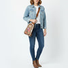 ADBG1543 American Darling Handcrafted Western Leather Sling Bag with Hair-On Cowhide & Hand-Tooled Details