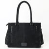 ADBG1553 American Darling Western Genuine Suede Leather Tote Bag with Buck Stitching | Handcrafted Everyday Tote