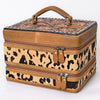 ADBGA454 American Darling Hair-On Cowhide Floral Carved Leather Jewelry Case