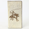 ADBGM461 Hair-On Leather Roper Wallet - Engraved Design by American Darling