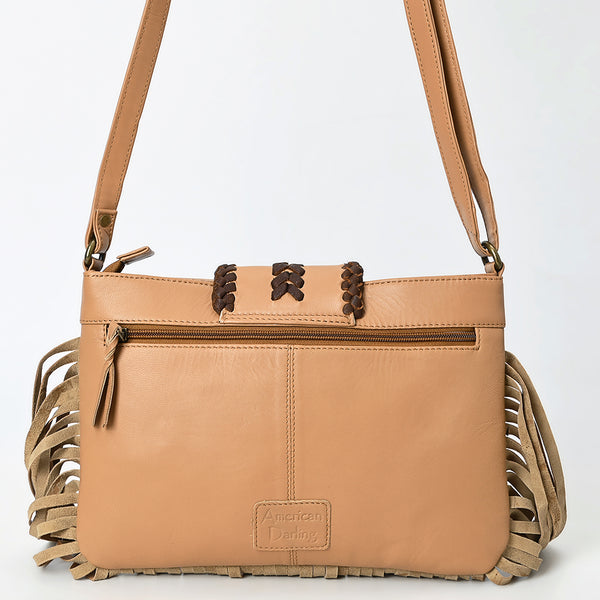 ADBGM467 Western Fringe Crossbody Bag - Scenic Applique with Turquoise Concho
