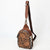 ADBGA613 American Darling Buck Stitched Floral Carved Hair-On Leather Sling Bag