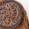 ADBGA616 American Darling Hand Tooled Floral Carved Genuine Leather Fringe Backpack