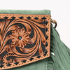 ADBGA618 American Darling Hand Tooled Genuine Leather Fringe Small Cross body Bag