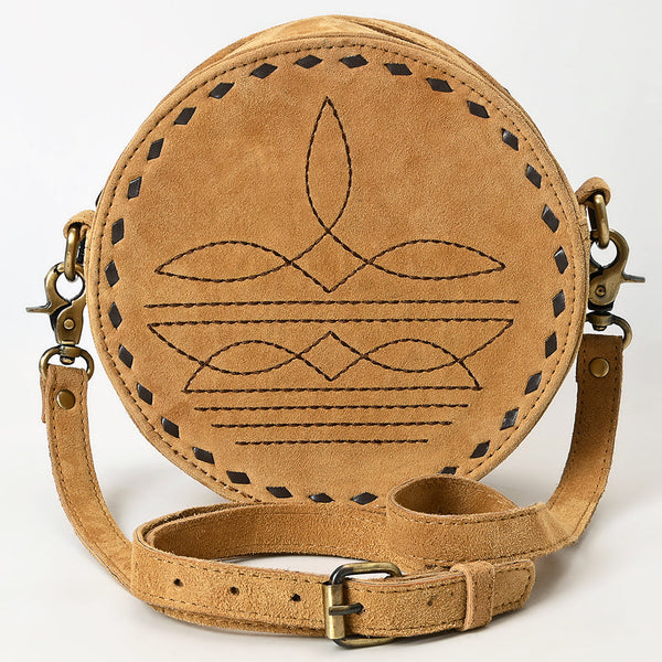 ADBGA620 American Darling Boot Stitched Genuine Suede Leather Canteen Bag