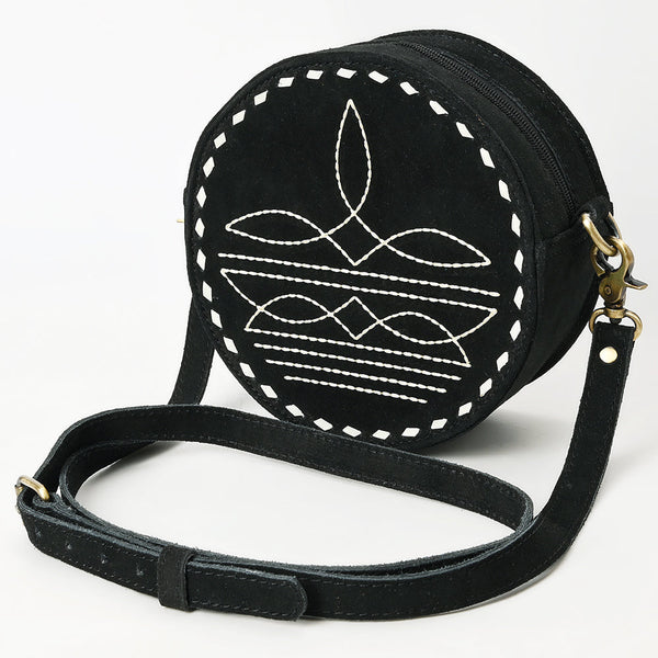ADBGA620 American Darling Boot Stitched Genuine Suede Leather Canteen Bag