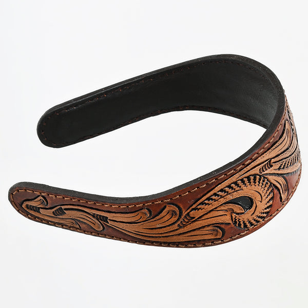 ADABA105 American Darling Floral Carved Western Leather Hair Band