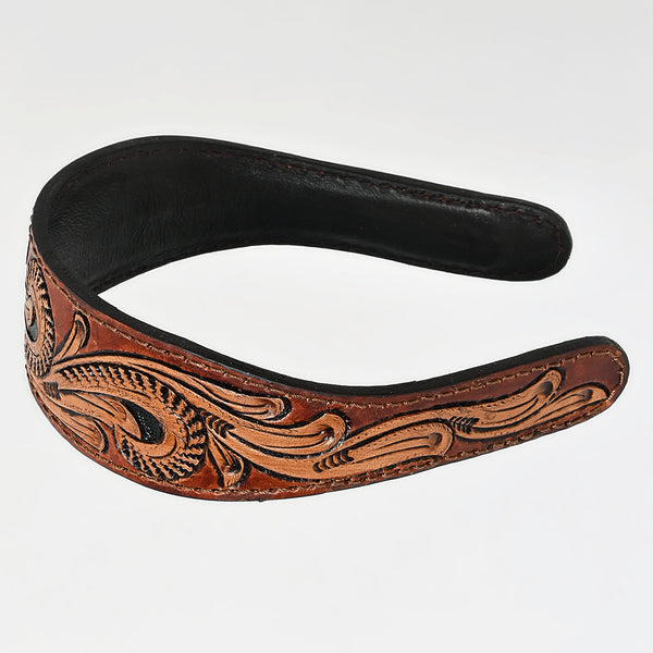 ADABA105 American Darling Floral Carved Western Leather Hair Band
