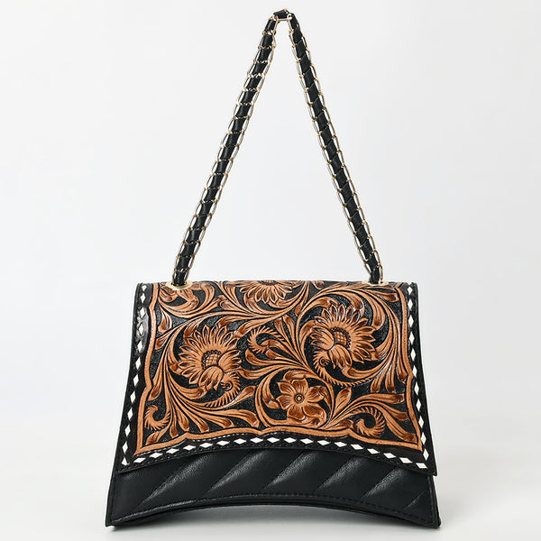 ADBGA536A American Darling Western Leather Cross body Bag Hand Tooled Floral Carved Purse