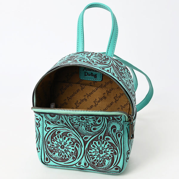 ADBGZ875 Mini Leather Backpack | Hand-Tooled Floral Western Bag by American Darling