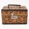ADBGA633 American Darling Artisan Hand Tooled Leather Locking Jewelry Case