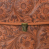 ADBGZ808 Hand-Tooled Leather Flap Tote Bag - Western Top Handle Purse
