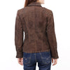 ADJKTLTR04 Genuine Vintage Leather Women Shirt Jacket Dress