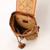 ADBG1596 American Darling Western Genuine Leather Backpack Bag with Hair-On Cowhide and Tassel Detailing