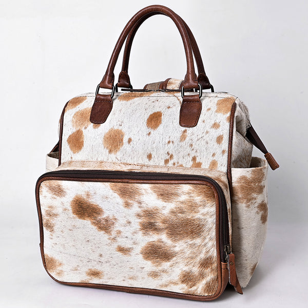 ADBG1597 American Darling Western Leather Backpack Bag with Hair-On Cowhide and Premium Full-Grain Leather