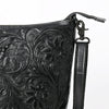 ADBGZ898A Black Hand-Tooled Genuine Leather Western Messenger Bag