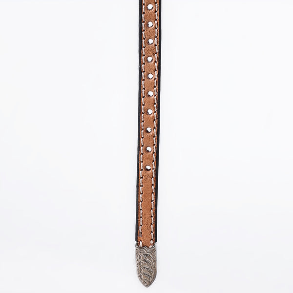 ADHTBR119 Hand tooled Genuine American Leather Hatband Unisex