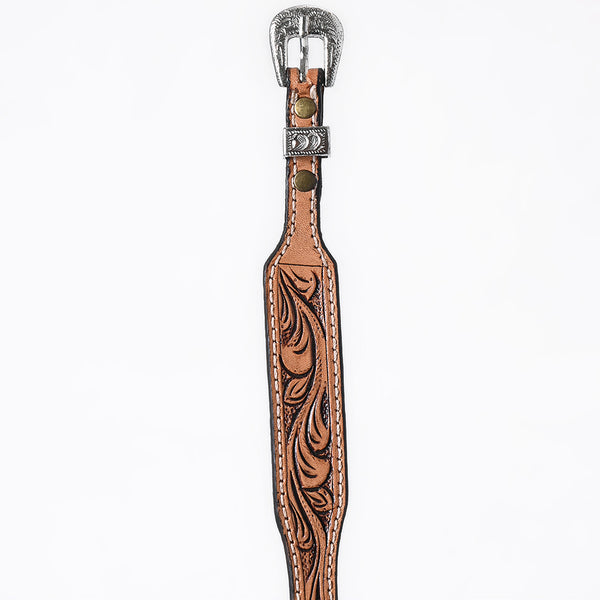 ADHTBR119 Hand tooled Genuine American Leather Hatband Unisex