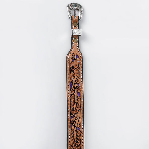 ADHTBR120 Hand tooled Genuine American Leather Hatband Unisex