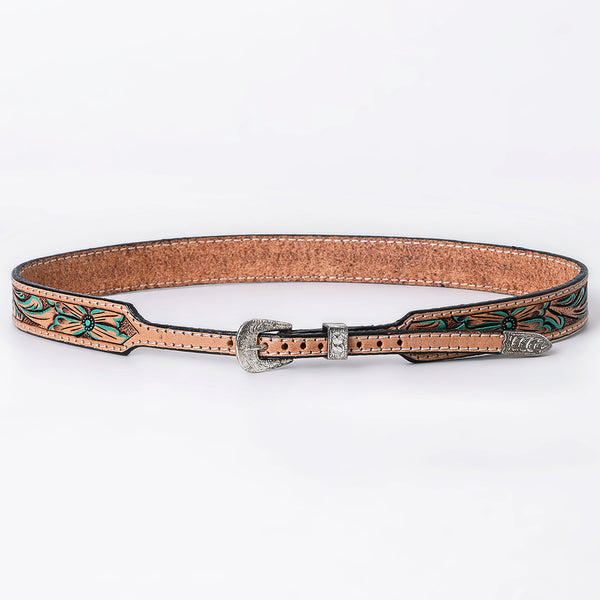 ADHTBR123 Hand tooled Genuine American Leather Hatband Unisex