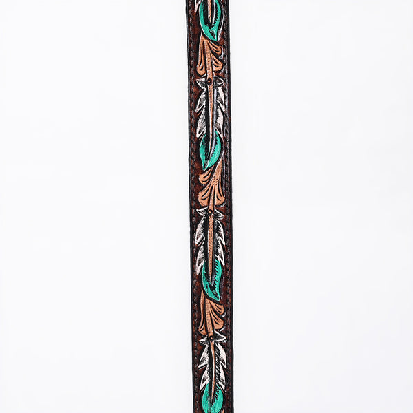 ADHTBR124 Hand tooled Genuine American Leather Hatband Unisex
