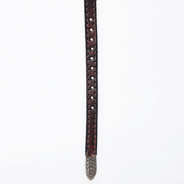 ADHTBR124 Hand tooled Genuine American Leather Hatband Unisex
