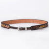 ADHTBR125 Sunflower Tooled Leather Western Hatband with Silver Buckle - Handcrafted Cowgirl Style